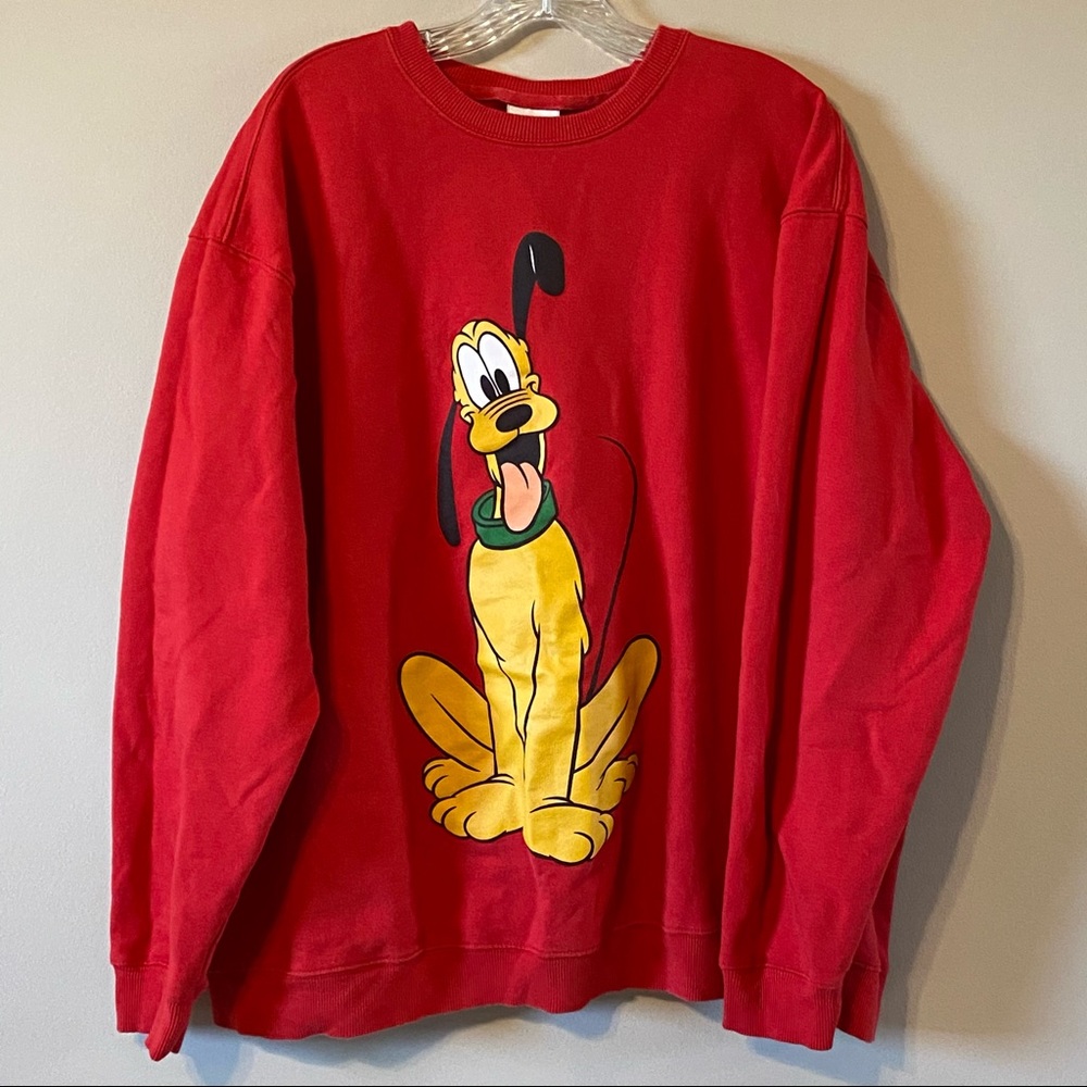 Vintage Disney Pluto Red Crewneck Sweatshirt